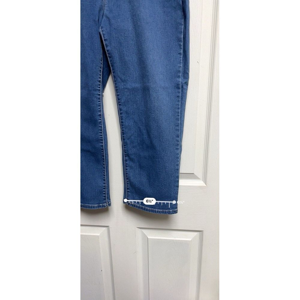 Croft & Barrow Straight Crop Jeans Womens Size 6 Dark Wash Stretch Denim - Picture 5 of 7